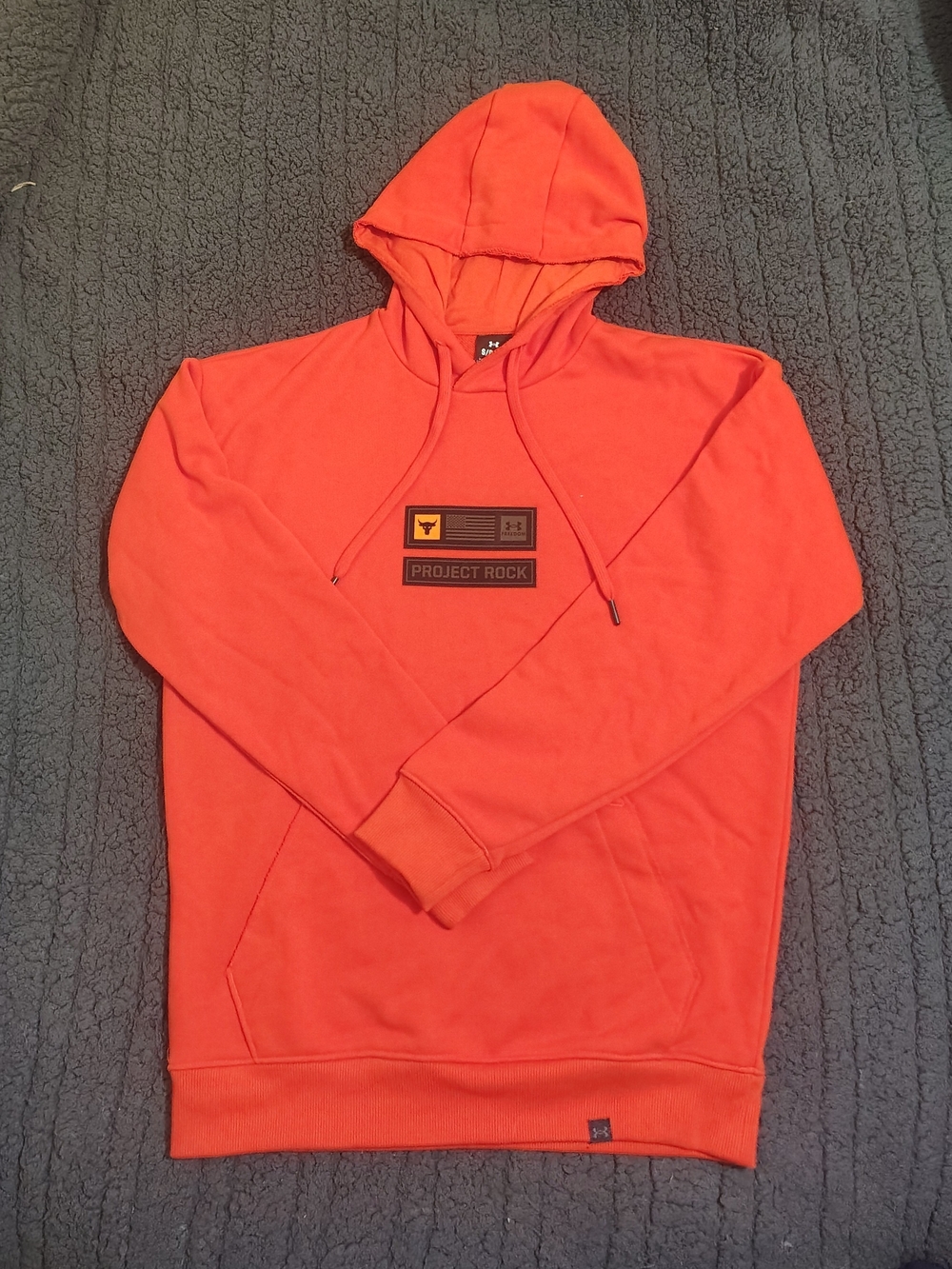 Under Armour Project Rock Orange Hooded Sweatshirt